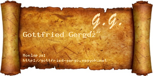Gottfried Gergő névjegykártya